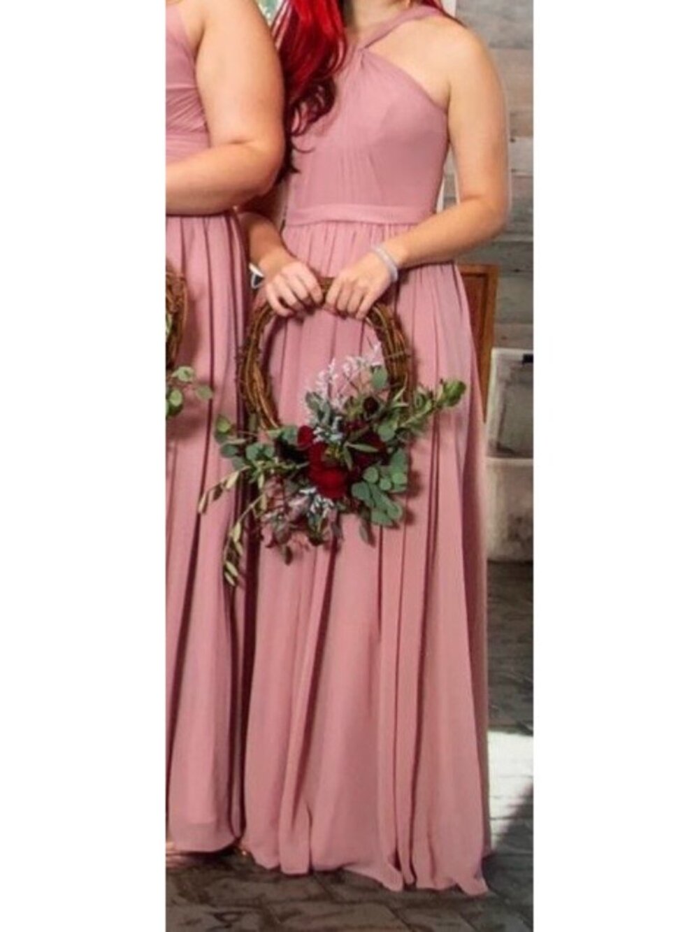 Azazie Dusty Rose Chiffon Bridesmaid Dress